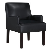 OSP Home Furnishings MST55-PD3 Main Street Guest Chair Black Faux leather